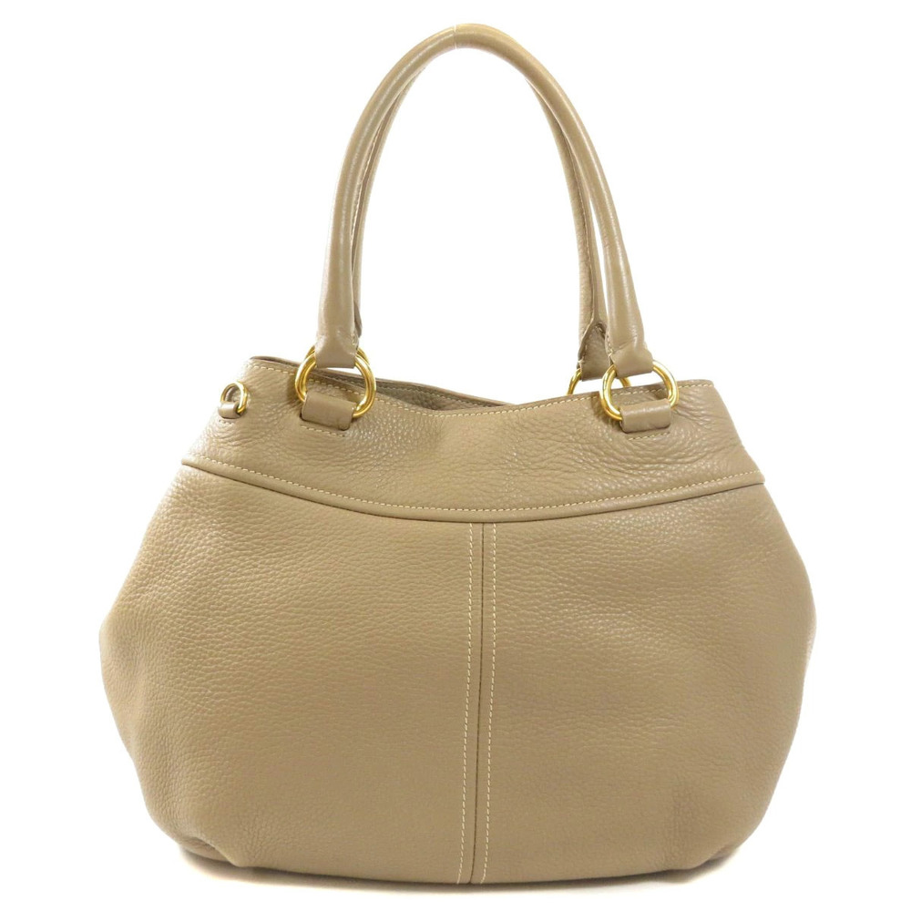 Prada beige leather Tan bag Daino pebbled tote Beige Tan